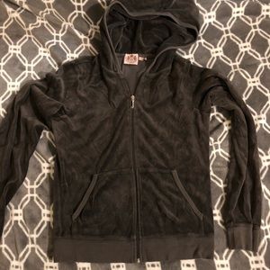 Juicy Couture Velour Hoodie with Printed Logo